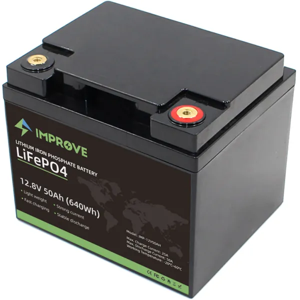 Improve Lithium 12V LiFePO4 batteri 50Ah med 50A BMS