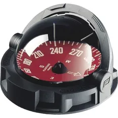 Plastimo kompass Olympic 135, sort med rød kompassrose