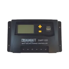 Skanbatt 10A MPPT 12/24V solcelleregulator med display