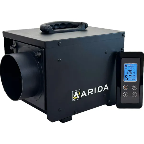 Arida Færder fastmontert sorpsjonsavfukter, WiFi, ekstern hygrostat