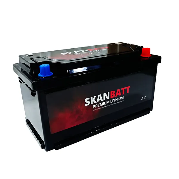 Skanbatt Premium Lithium batteri 12V 100Ah 100A BMS Bluetooth Heat Bobil