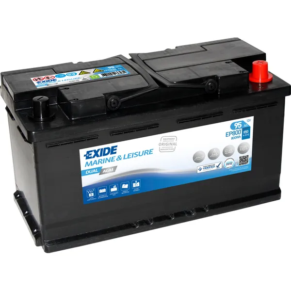 Exide Dual AGM batteri EP800 12V 96Ah